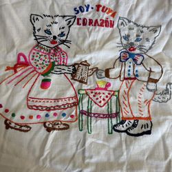 Vintage Embroidered Pillow Case
