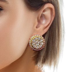 Fancy VVS 1.01 CTW Diamond earring in 14K Yellow Gold 