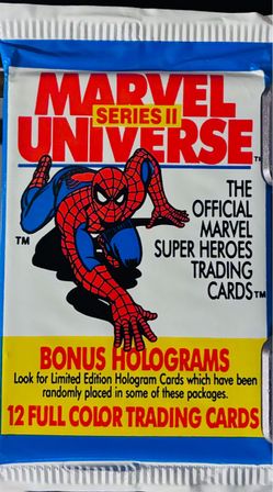 RARE 1991 MARVEL UNIVERSE SERIES II SEALED SPIDER-MAN PACK – MINT