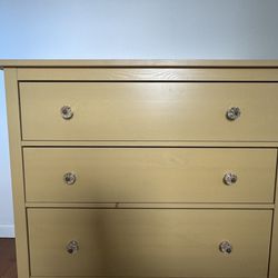 Ikea Dresser in Yellow with crystall knobs