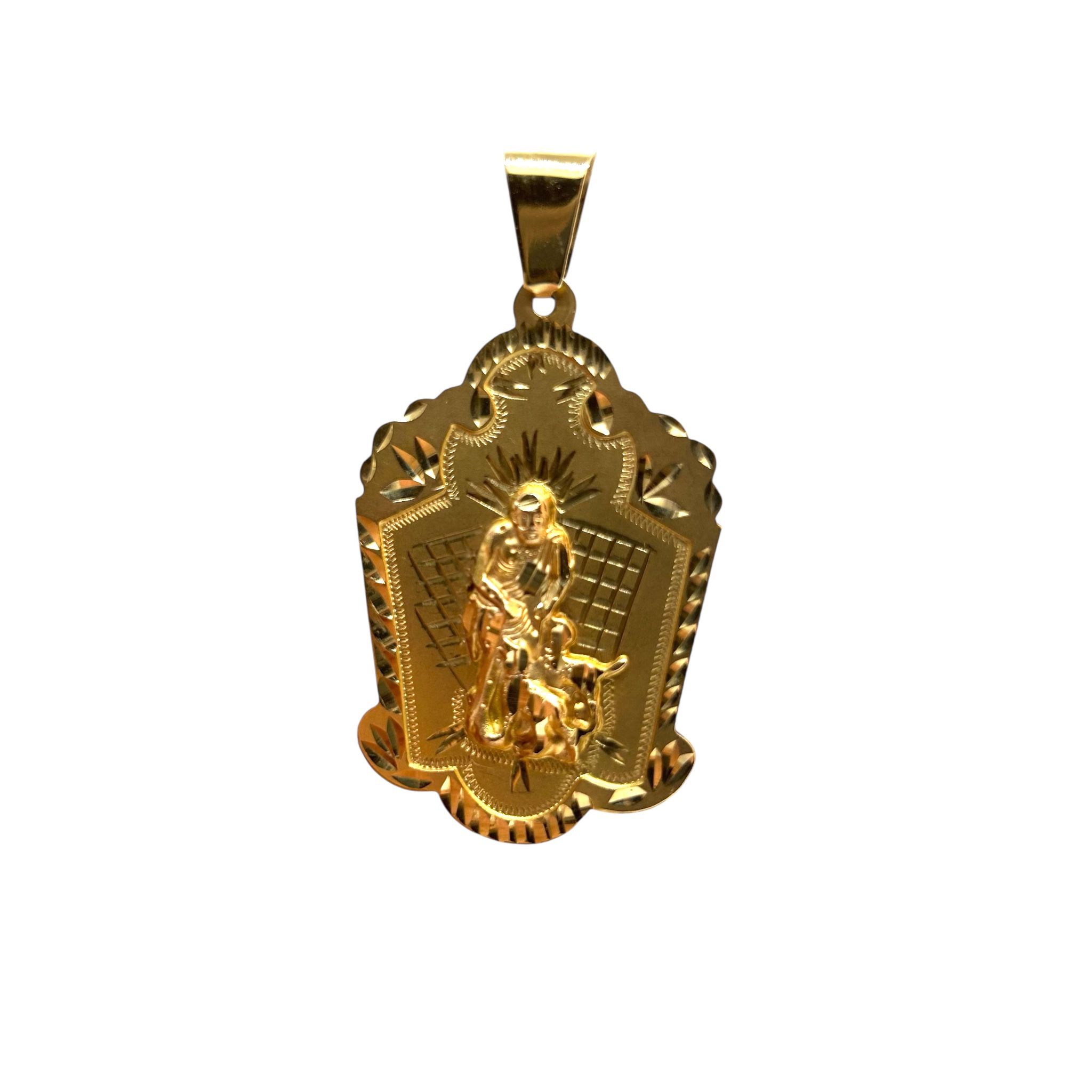 Pendant Charm Yellow Gold 14k. San Lazaro