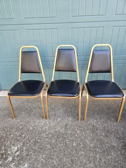 Set of 3 vintage Virco chairs