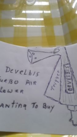 WANT TO BUY DEVELBIS TURBO AIR BLOWER