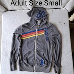 Disneyland Resort Adult Size Small 55 Anniversary Gray Hooded Zippered Sweater In Excellent New Condition