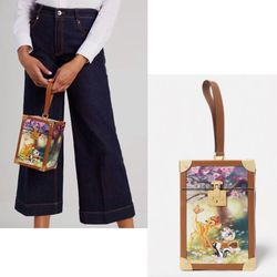 KATE SPADE x DISNEY NWT Bambi 3D Leather Small Trunk Clutch Purse