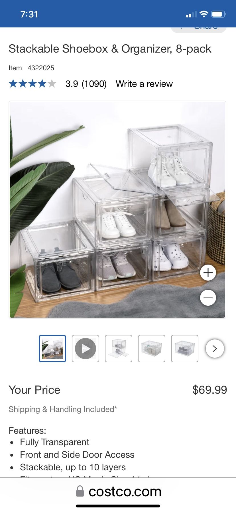 Costco Shoe Boxes