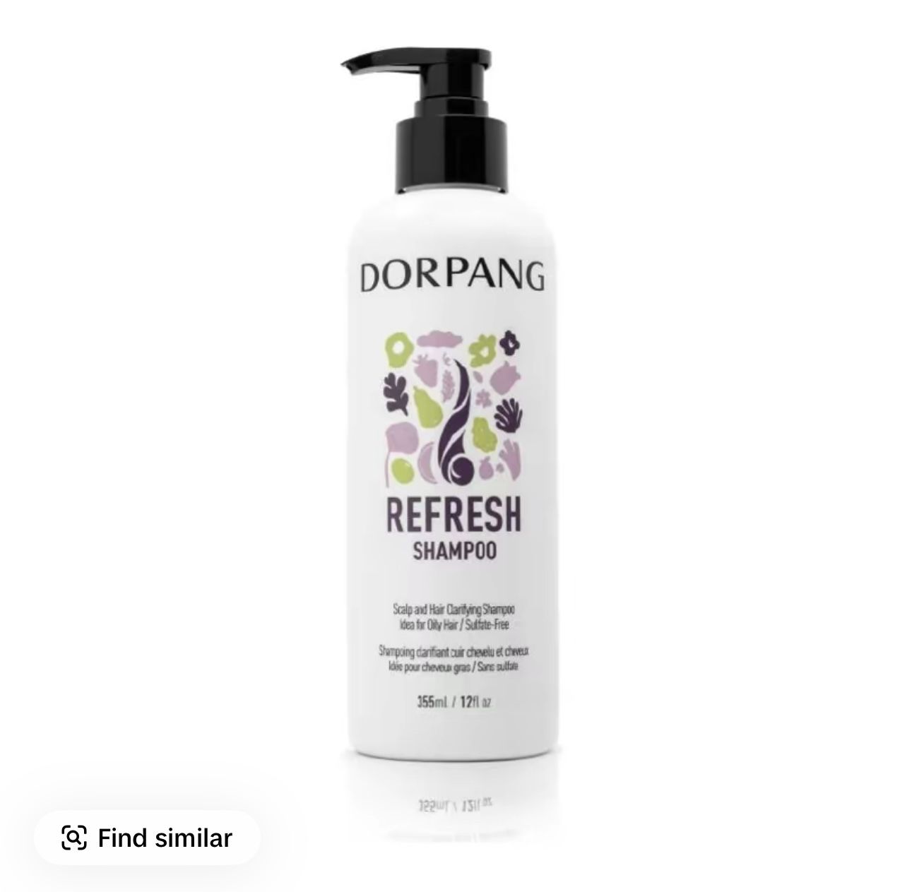 DORPANG Refresh Shampoo - Reduces Oil and Dandruff, Boost Looking-Hair Volume, Daily hair care products, Paraben, Silicone and Sulfate Free - 12 fl oz
