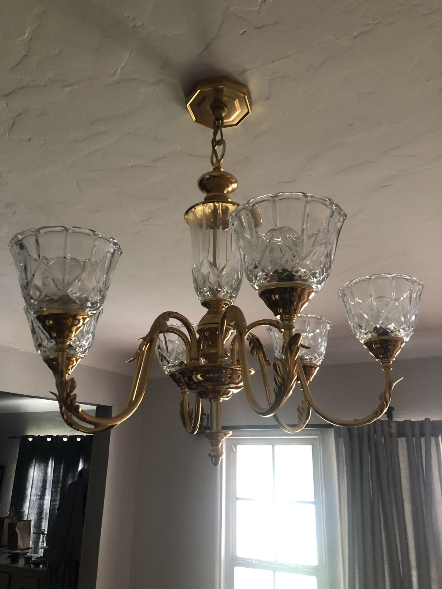 Beautiful gold chandelier