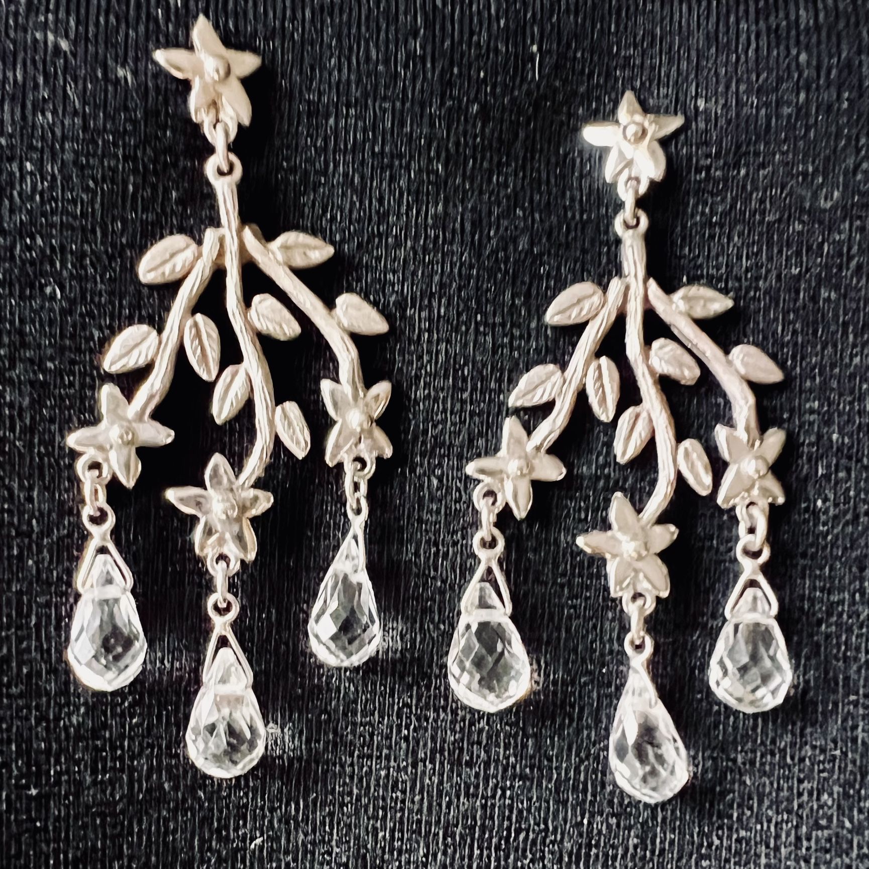 White Solid Gold (not Gold Plated)  Victoria Cunningham Earrings 