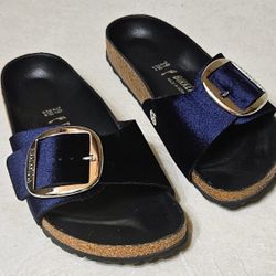 Birkenstock Madrid Big Buckel-Velvet Midnight 
Size 39 NWOB