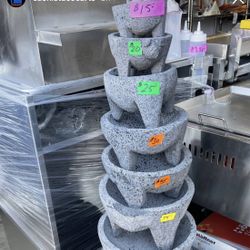 Molcajetes Nuevo De Piedra Negra Bolcanica
