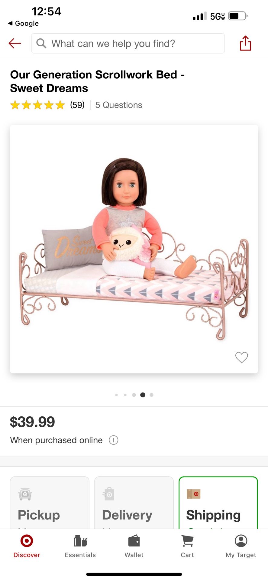 OUR GENERATION DOLL BED/ Target 