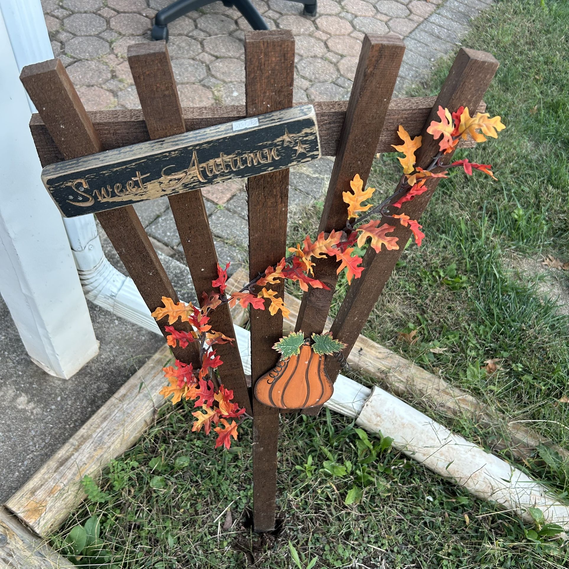 Fall Themed Sweet Autumn Sign with Pumpkin