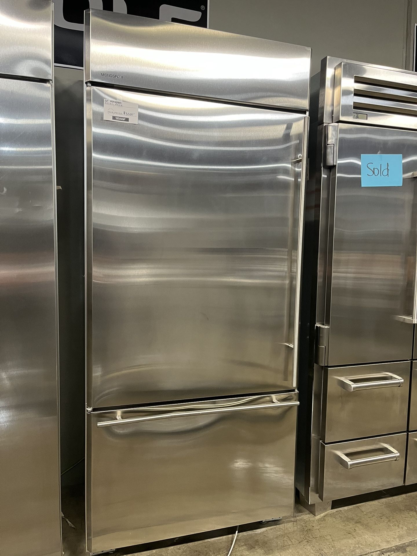 GE MONOGRAM 36 WIDE BUILT IN REFRIGERATOR