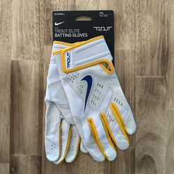 Nike Trout Elite Batting Gloves Pitt Baseball Team Issued XXL NCAA