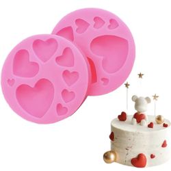 Heart Silicone Molds, 2 Pieces Mixed Size