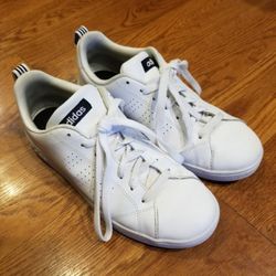 Adidas Women's NEO White Leather Sneakers, F99091, Size 8.5