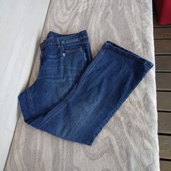 Lane Bryant Low Rise Boot Cut Denim Jeans Women’s Plus Size 22 Reg Distressed