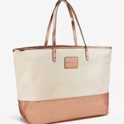 Rose Gold Cream Tote 