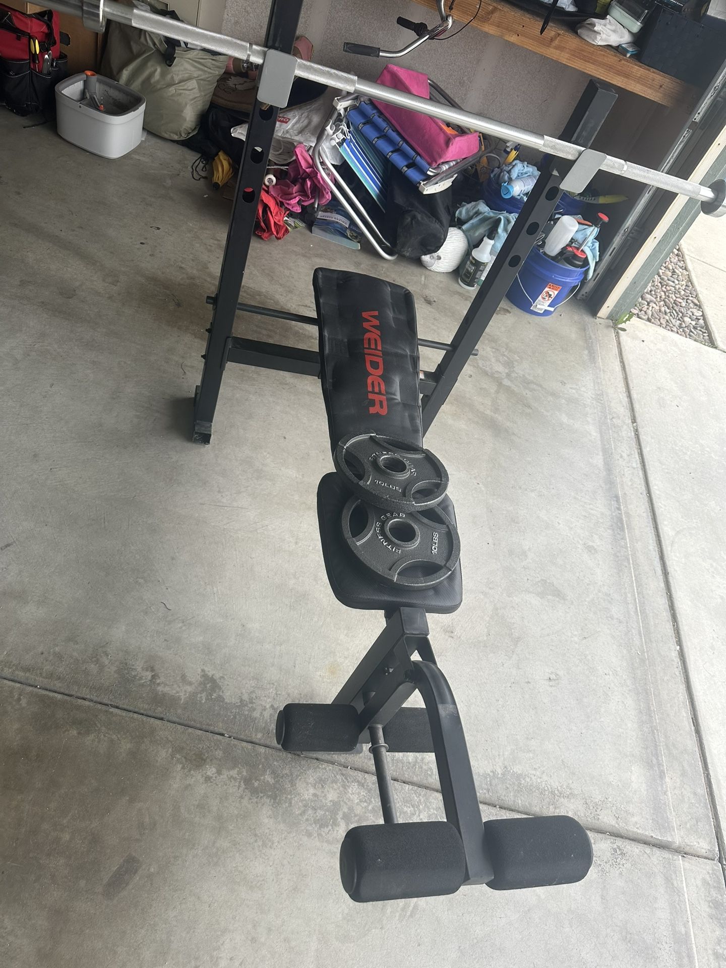 bench press with weights