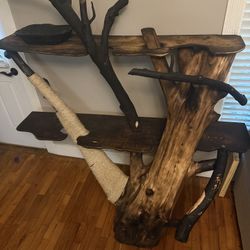 Rustic Hand Made Cat Tree 