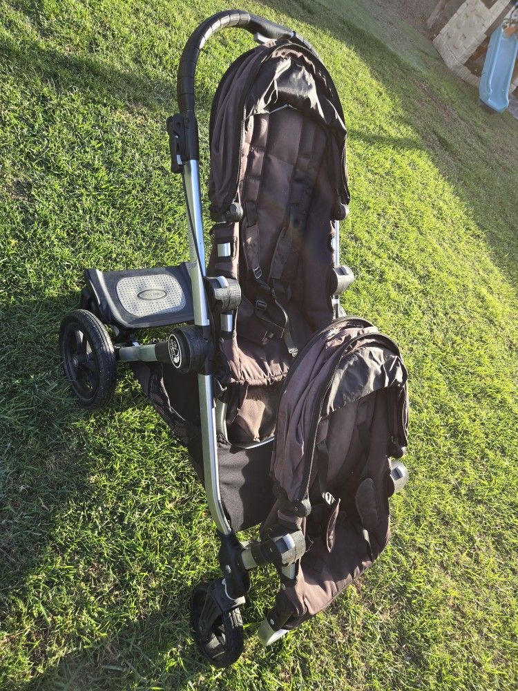 City Select Double Stroller With Scooter Board Attachment