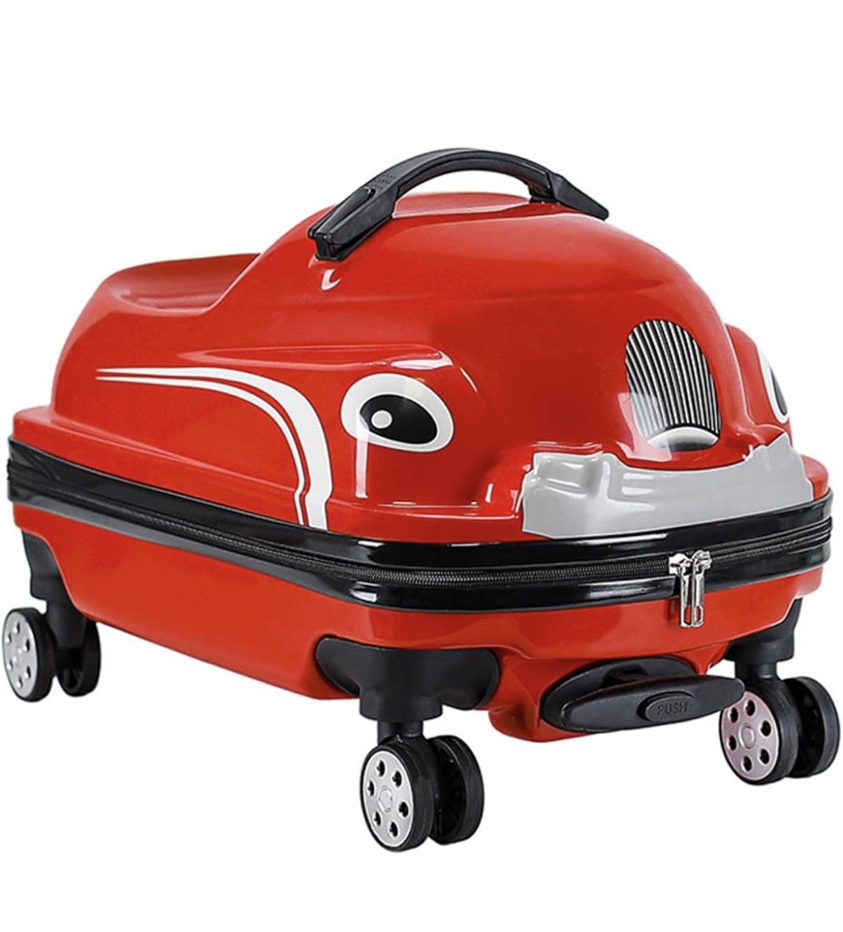 Children's Luggage, Kids Ride-on Travel Suitcase with Spinner Wheels, Thick Trolley Case, Waterproof Shell, Car Design for Toddler