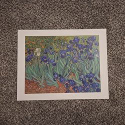 "Irises" Vincent Van Gogh, Getty Museum 11"x14" print. 