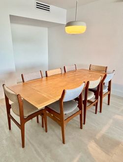 Danish Extension Table MCM Vintage European Oak