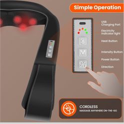 Multi-Functional Cervical Traction Device, Electric Neck Stretcher with Dynamic Neck Stretching, 3 Modes Electrotherapy and Hyperthermia to Relieve Ne