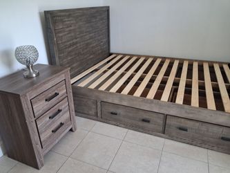 Bed-Frame + 2 night-tables, BEST OFFER OVER $125