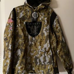Raiders Football Camo Pullover XL