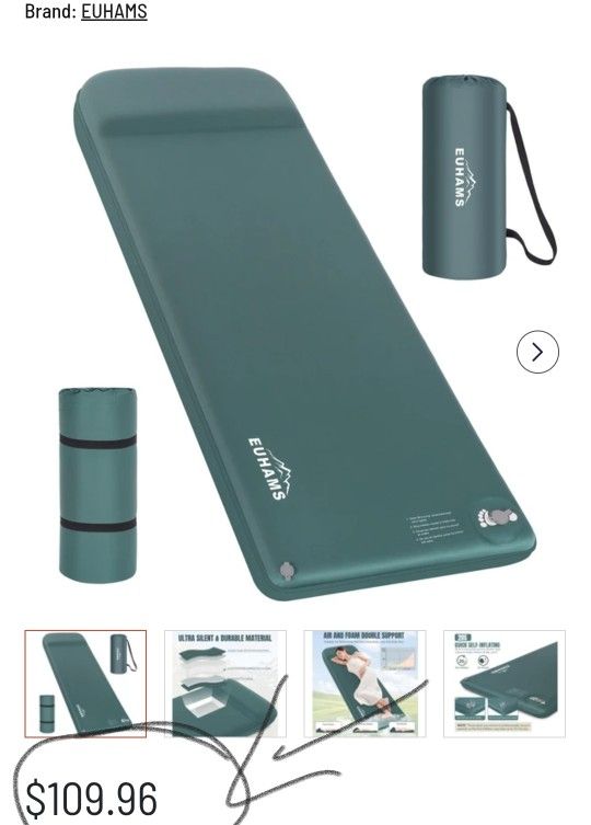 Ultra Thick Camping Sleeping Matress Pad. Retails $115