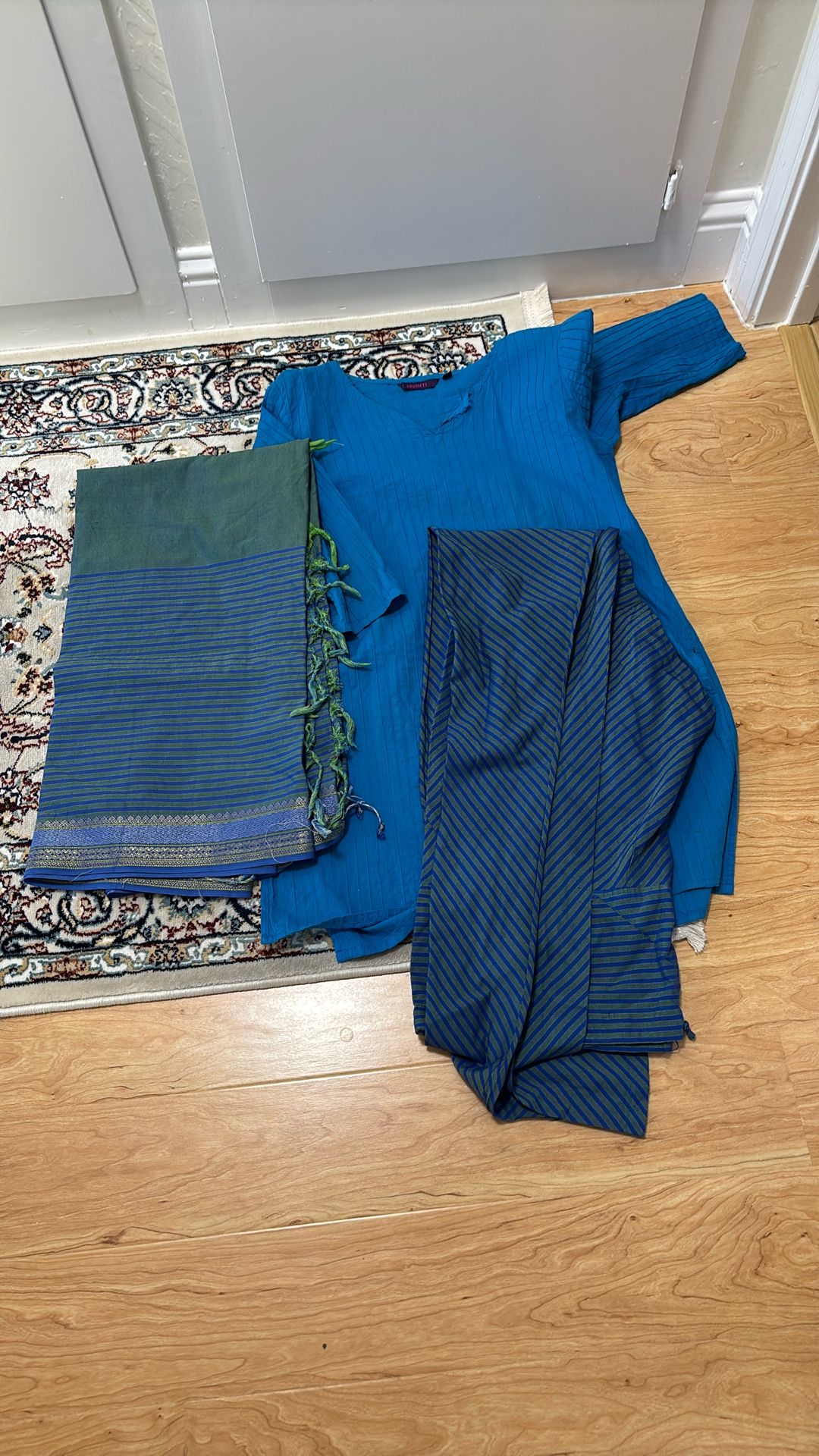 3 Pc Cotton Indian Outfit In Medium Size.