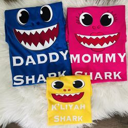 Baby Shark Family Birthday T-shirts 