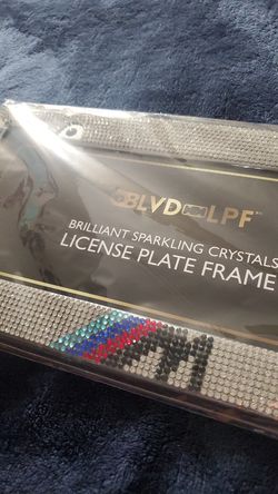 Bmw frame rhinestone license plate