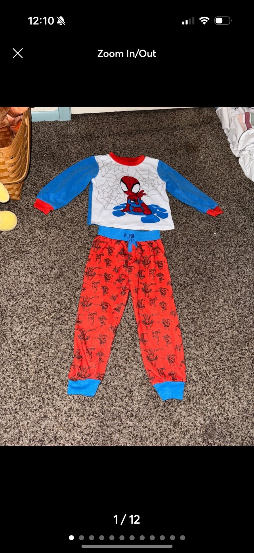 Disney Store Marvel Spider-Man Sleep pajama Set Boys SIZE 4t