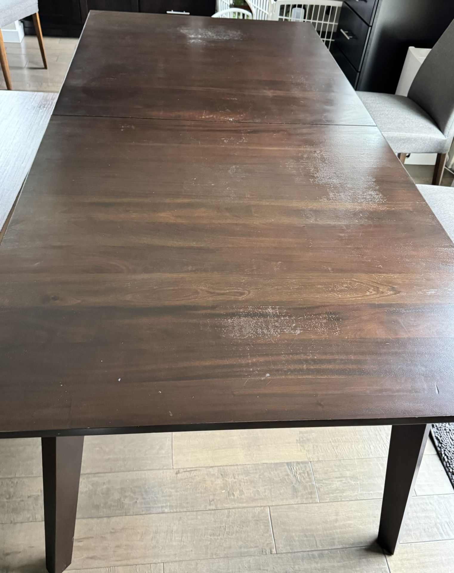 Long dining Table with Leaf