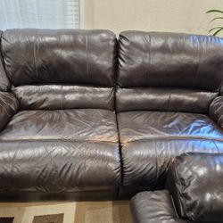 Leather Sofas 2 Seaters+2Seaters