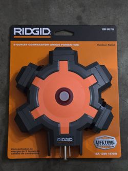 RIDGID 5-Outlet Contractor Grade Power Hub