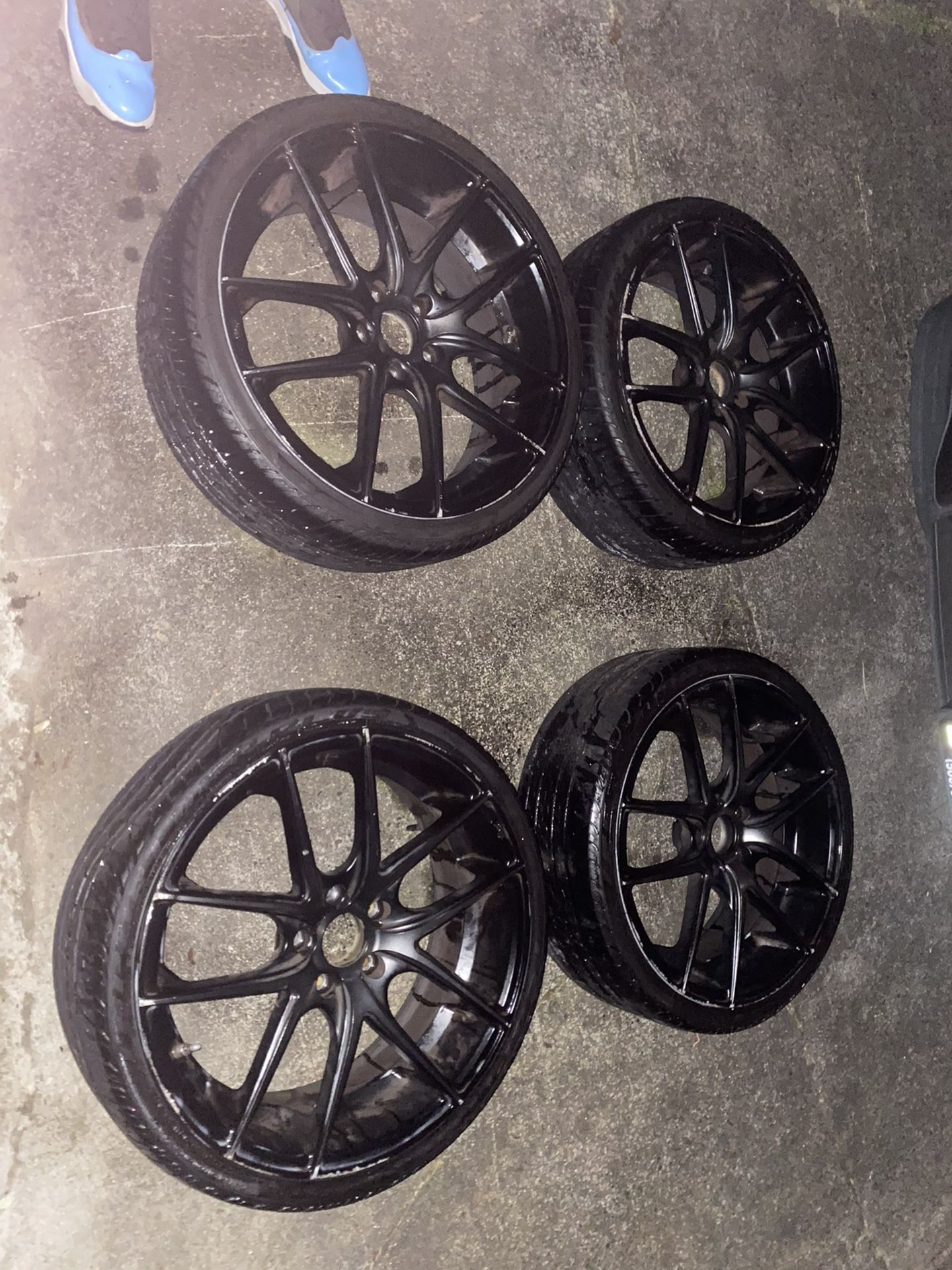All Black 20Inch  Niche Rims  With Sport Tires 