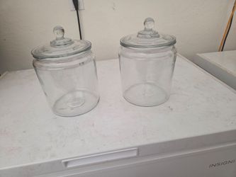 Glass storage jars