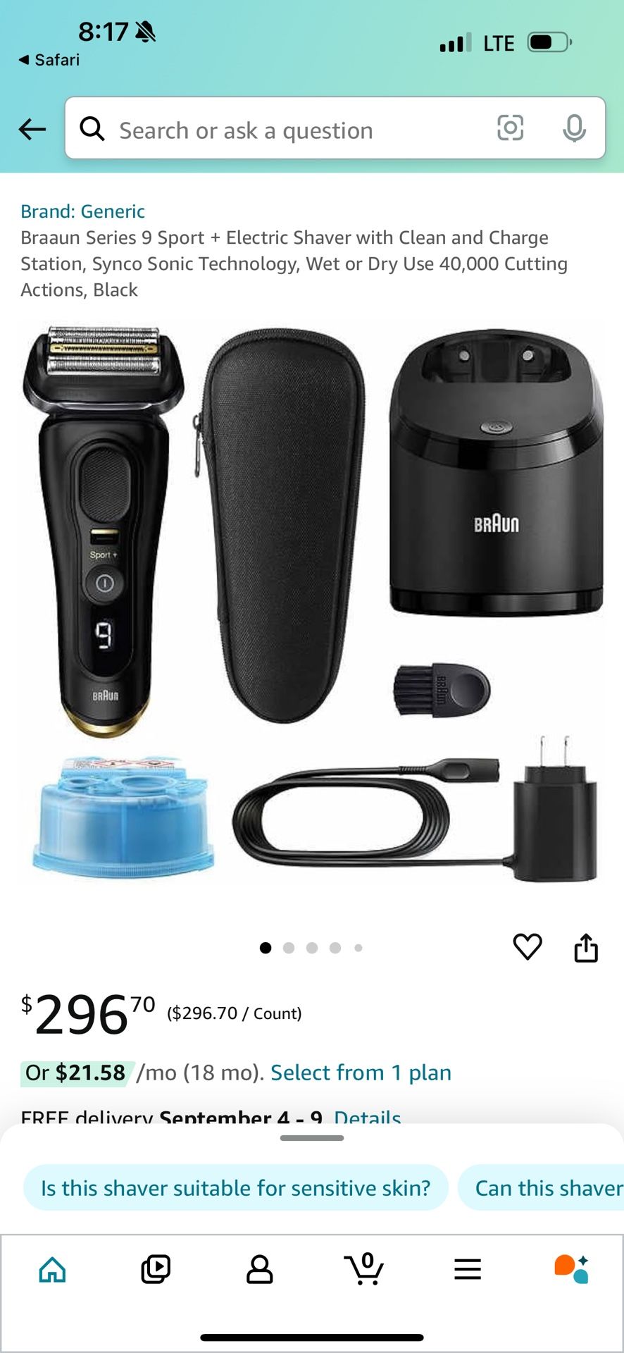 Braun Electric Shaver