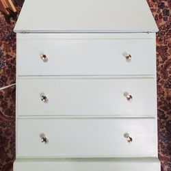 Mint Green Vintage Drop-Down Secretary Desk