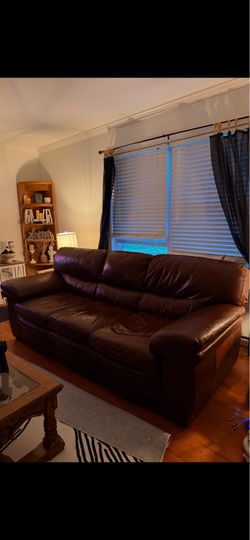Brown Leather Sofa