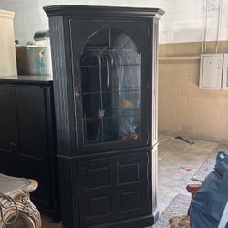 Black Corner Cabinet 