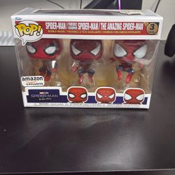 spider man funko pop 3 pack (amazon exclusive)