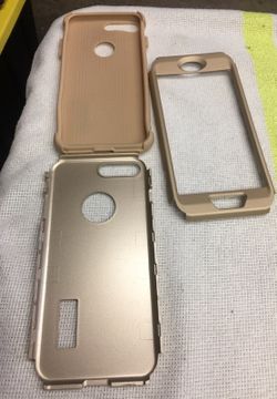 iPhone 7 Plus cover 360 3 piece color gold new