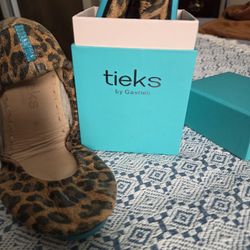 TIEKS By Gavrieli Leopard Ballarina Flats