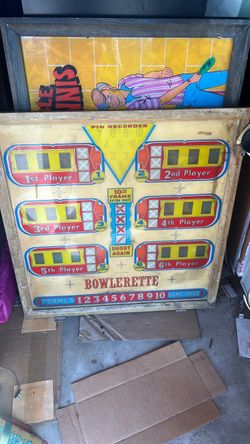 Bowlerette Arcade bowling alley bowler back glass